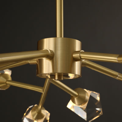 Postmodern luxury and brass chandelier
