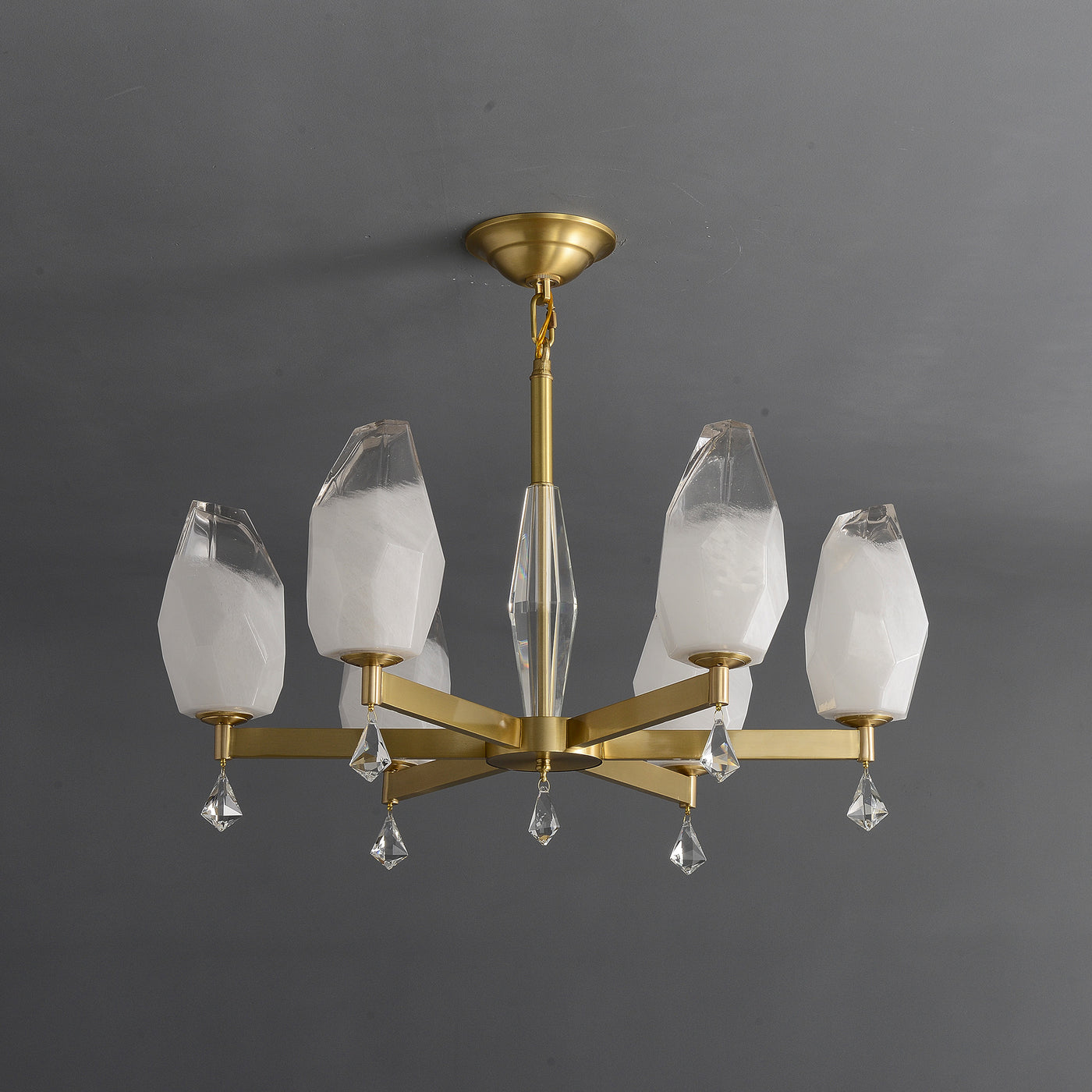 6 Lights Lily glass chandelier