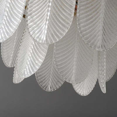 Postmodern luxury White Leaf ceiling lamp