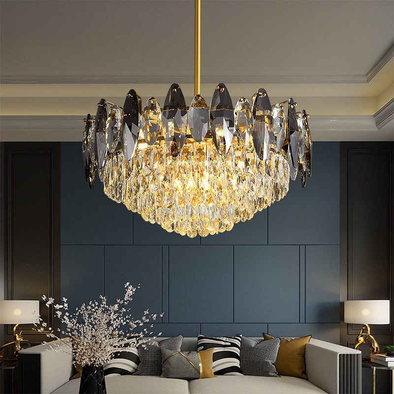 Industrial Conical style crystal chandelier