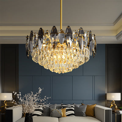 Industrial Conical style crystal chandelier