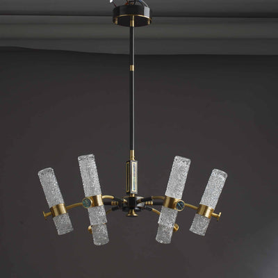 Fashion Modern black round full copper chandelier