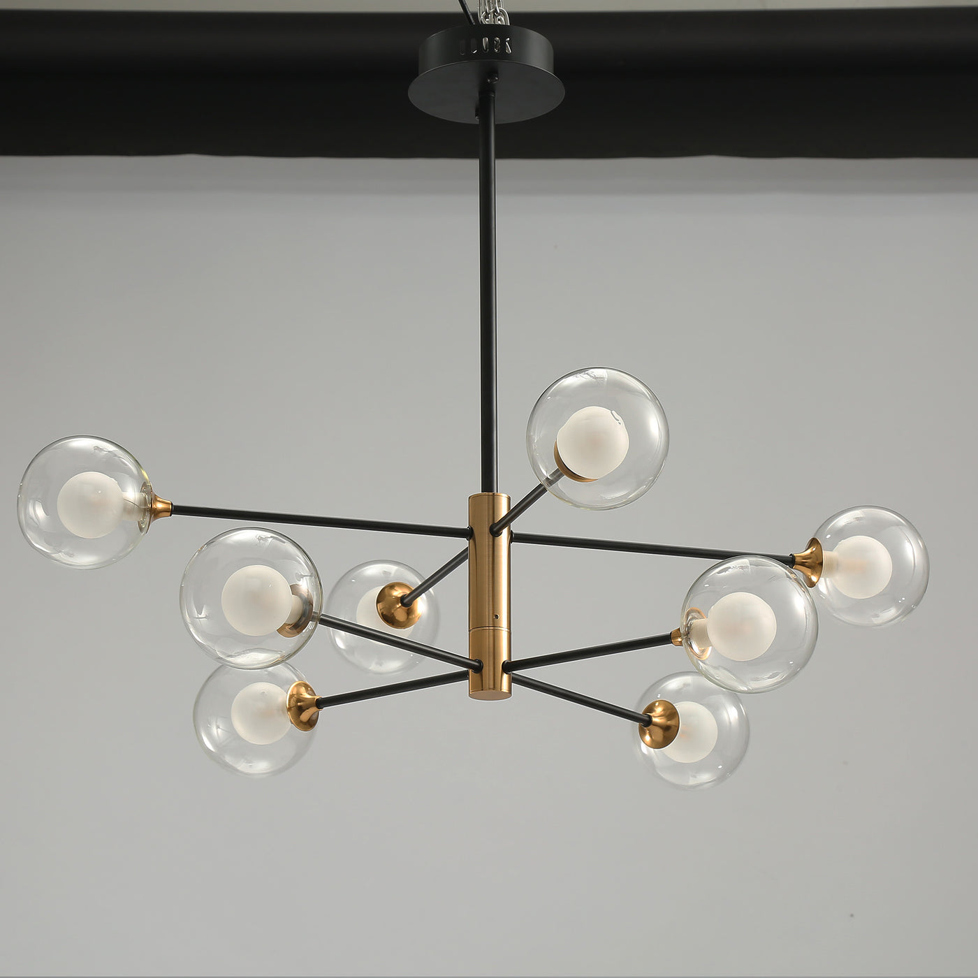 Black and gold modern chandelier