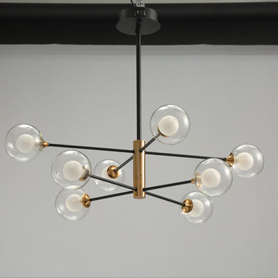 Black and gold modern chandelier