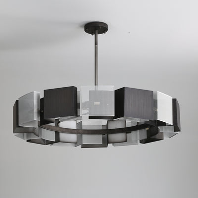 Classic Black ink round chandelier