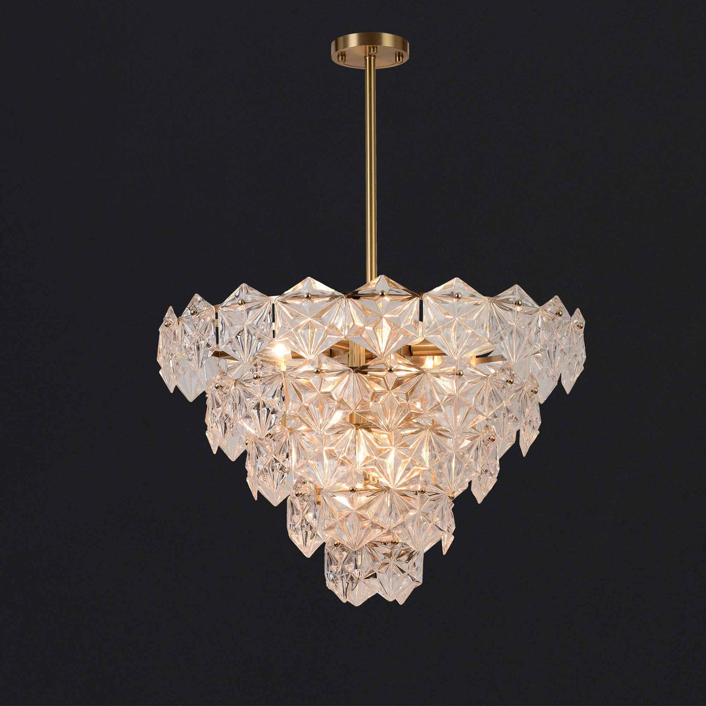 Diamond Mordern style Round crystal glass chandelier D20"