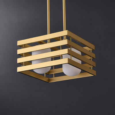 Modern brass pendant light