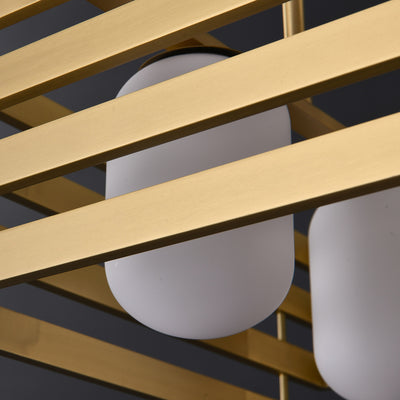 Modern brass pendant light