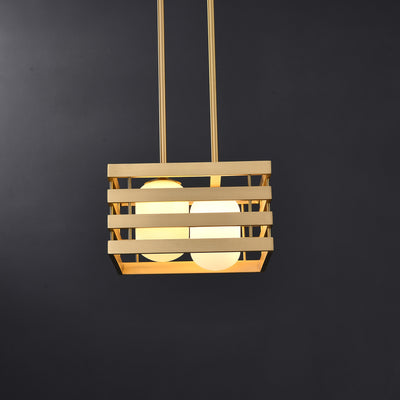 Modern brass pendant light