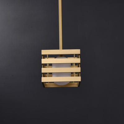Modern brass pendant light