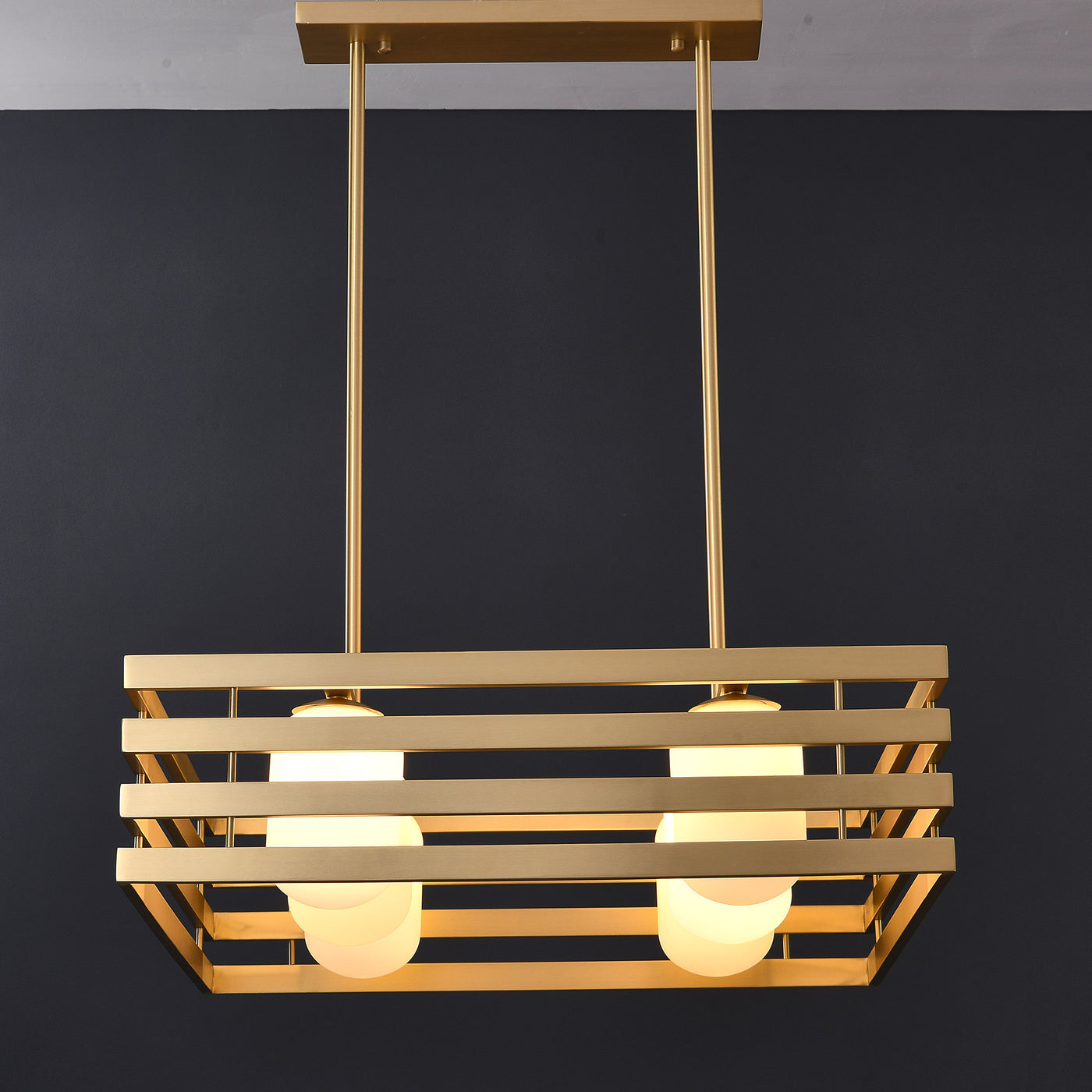 Modern brass pendant light