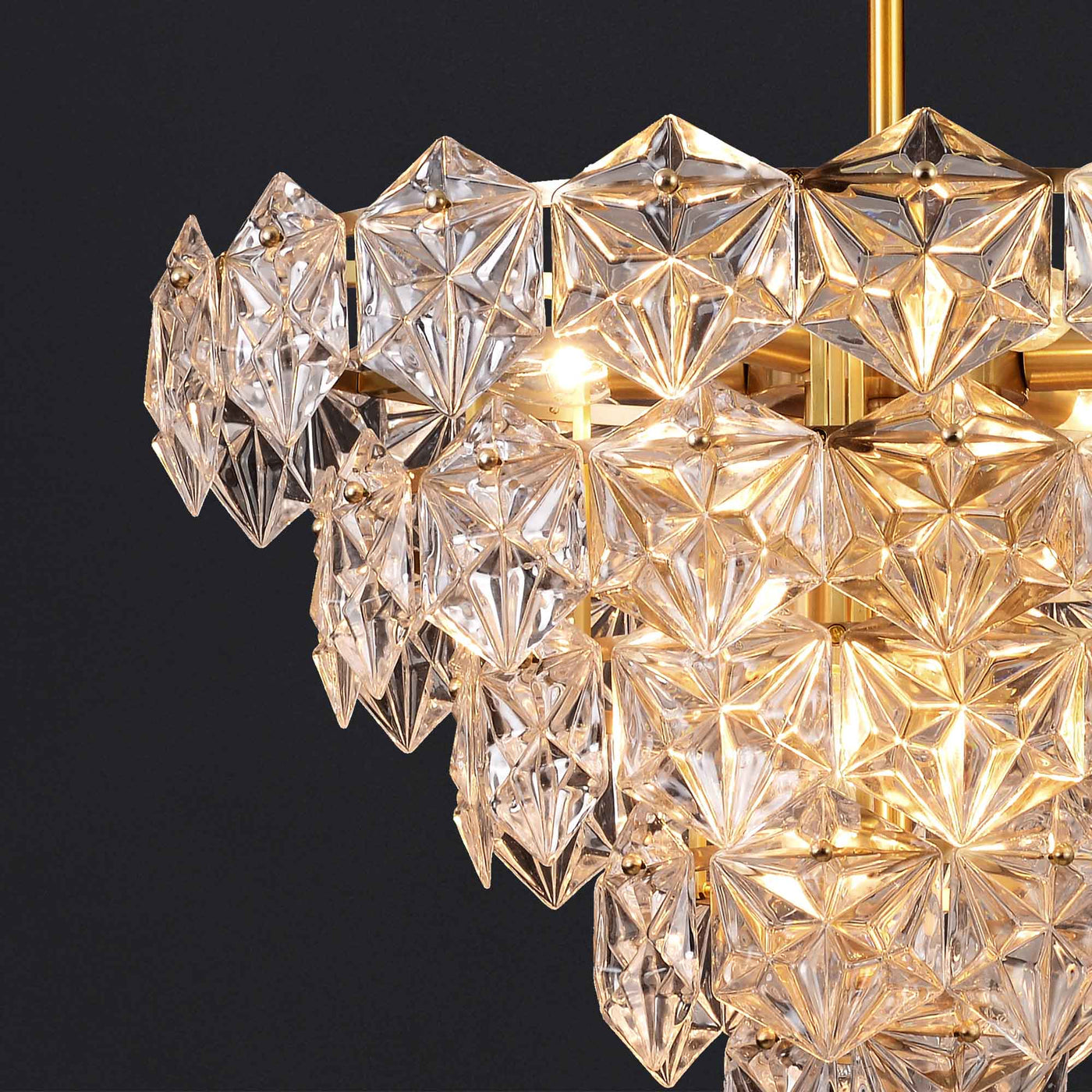 Diamond Mordern style Round crystal glass chandelier D20"