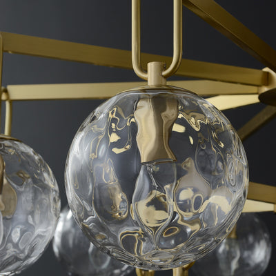 15-Lights Glass Ball Chandelier