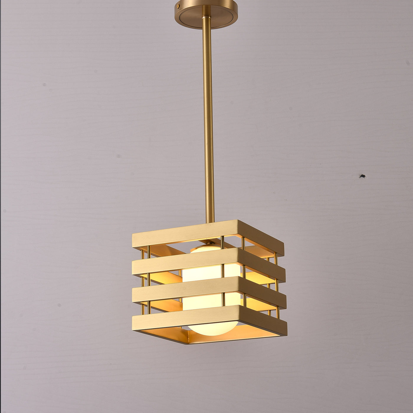 Modern brass pendant light
