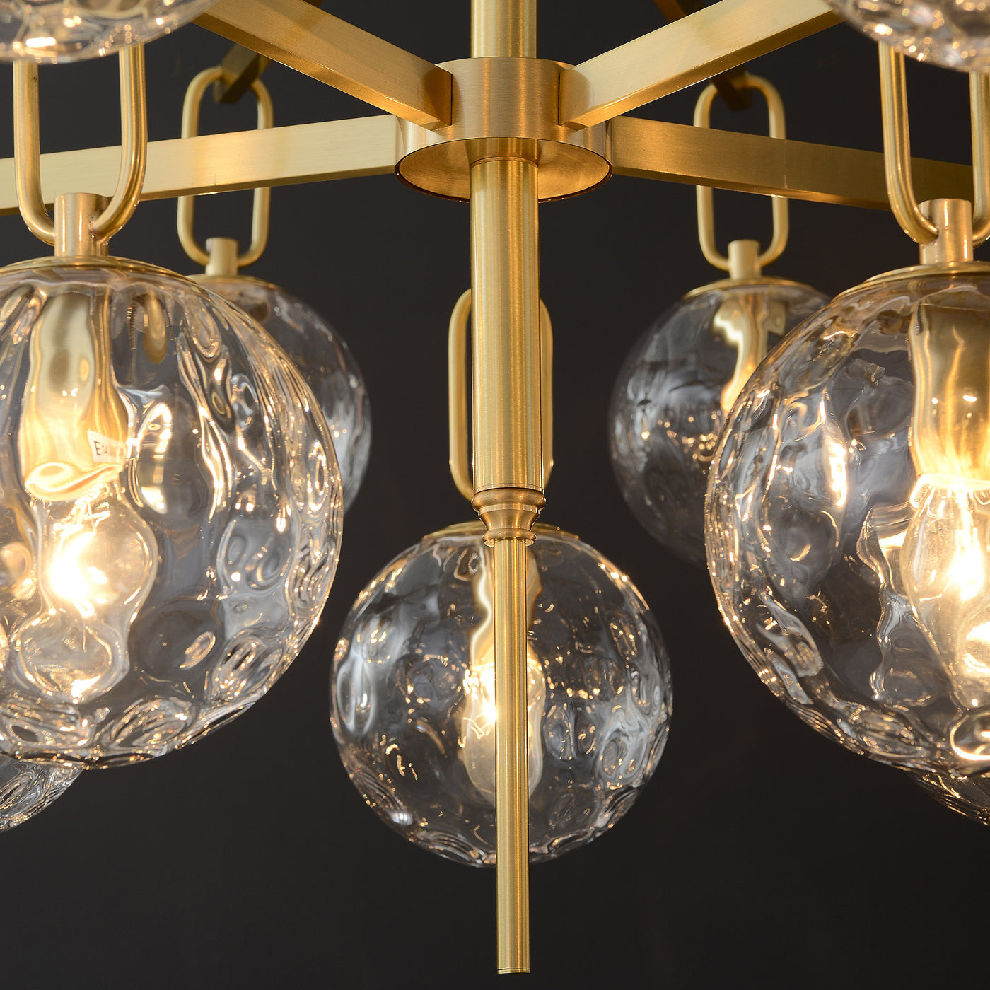 15-Lights Glass Ball Chandelier