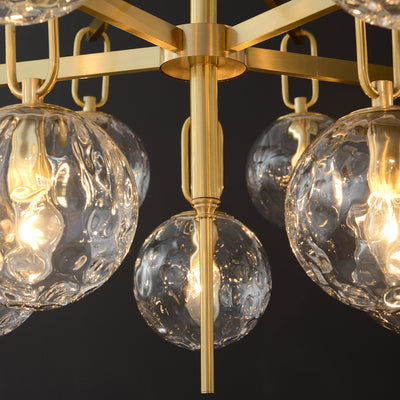 15-Lights Glass Ball Chandelier