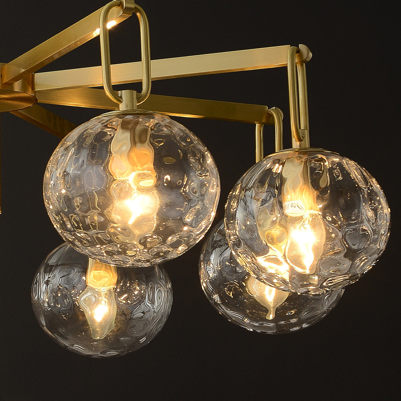 8-Lights Glass Ball Chandelier