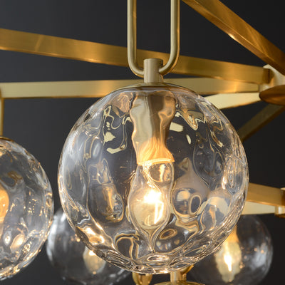 15-Lights Glass Ball Chandelier