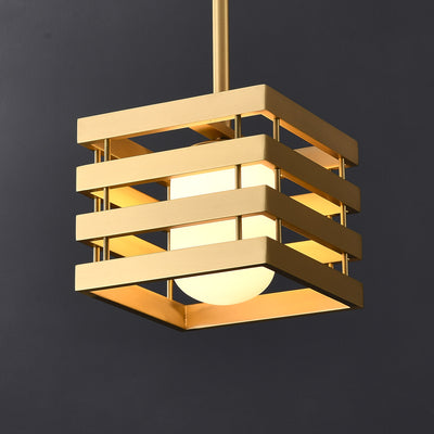 Modern brass pendant light