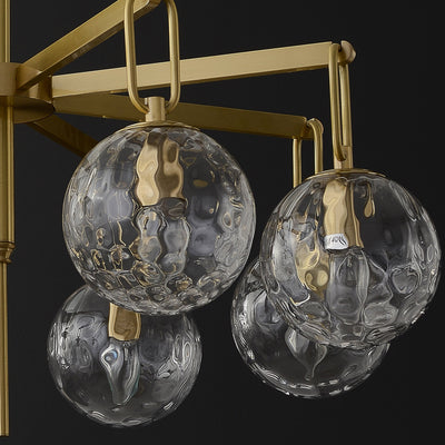 8-Lights Glass Ball Chandelier