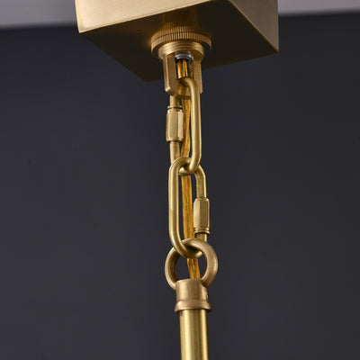 Square marble double head chandelier