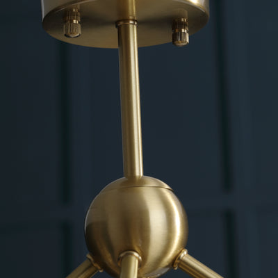 Amber Ball Gold Chandelier
