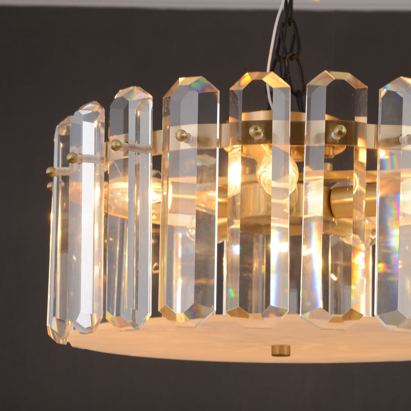 Contemporary Round Crystal Chandelier