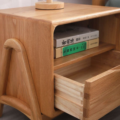 Solid wood side table