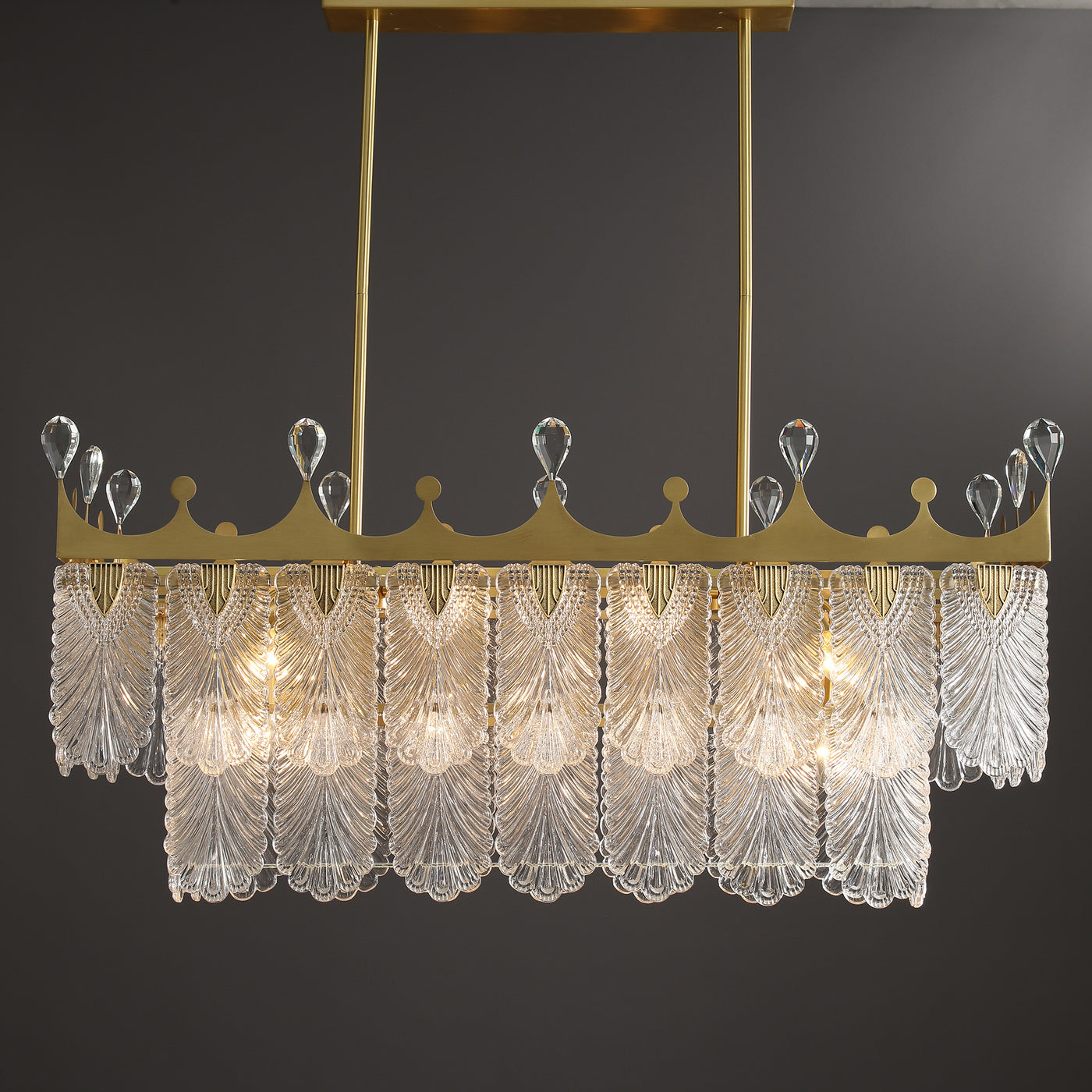 Creative crown rectangle Modern Chandelier