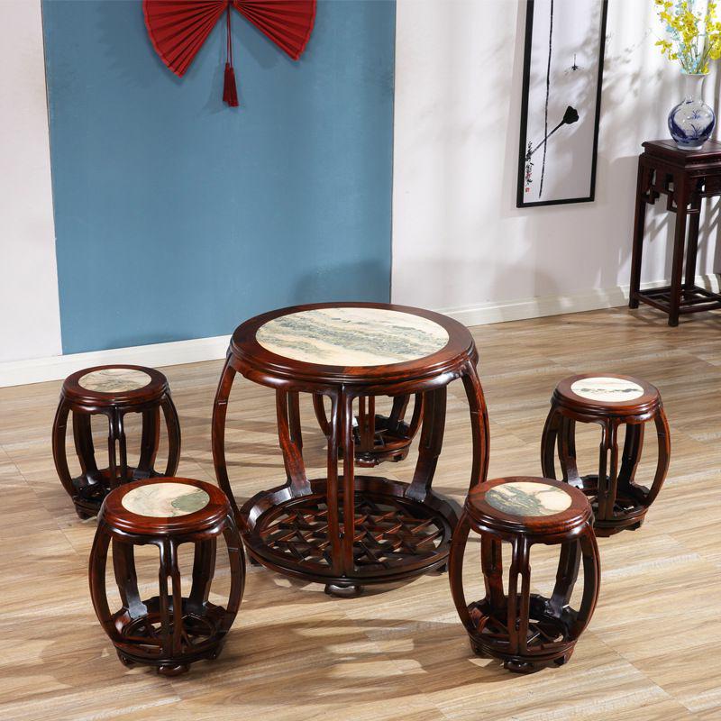 Mahogany round dining combination