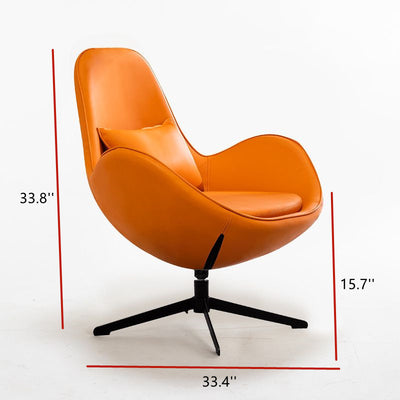 Single chair eggshell lounge chair