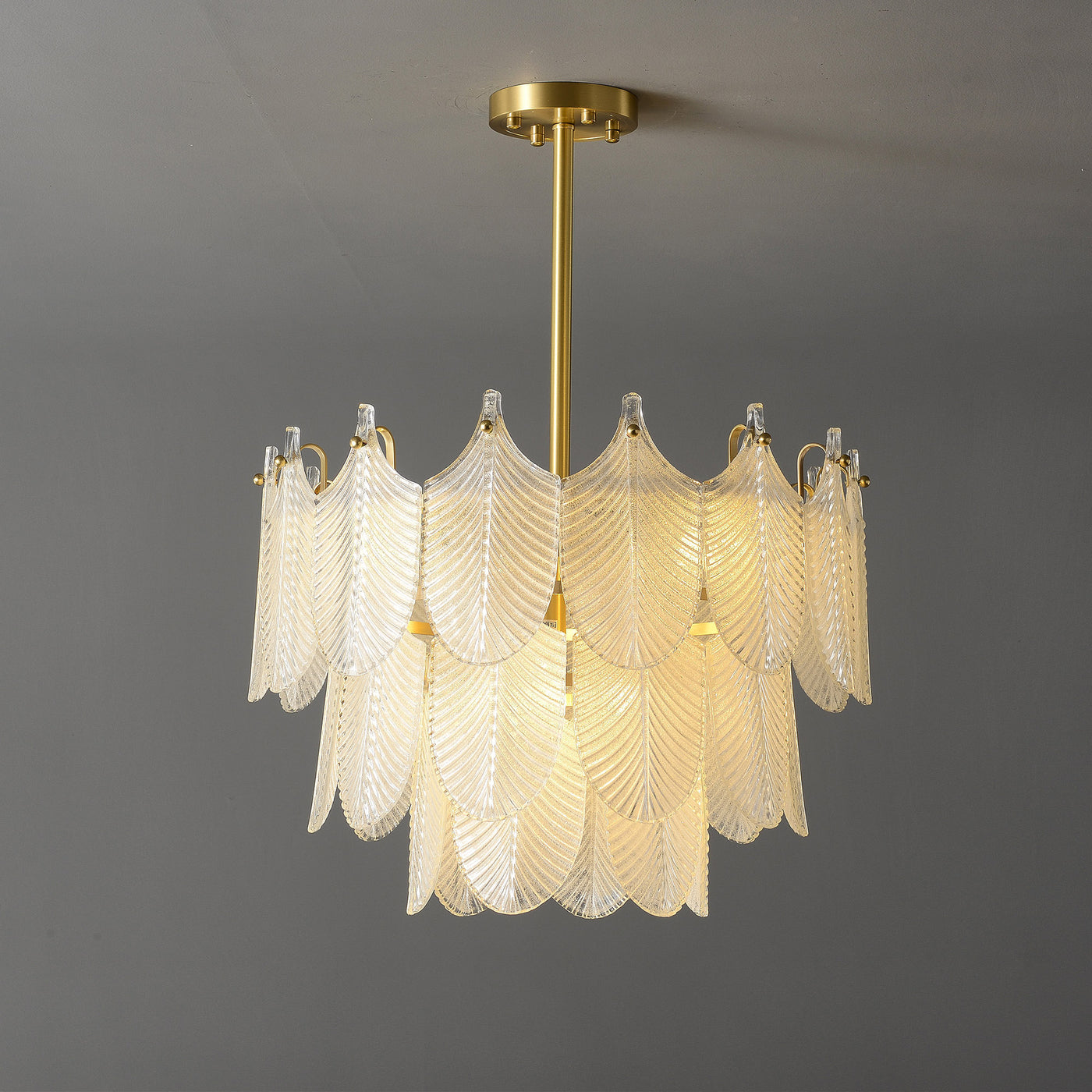 Postmodern luxury White Leaf Chandelier