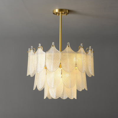 Postmodern luxury White Leaf Chandelier