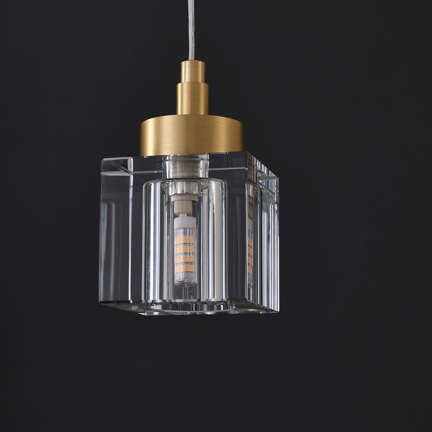 5 Lights Cube Crystal Chandelier