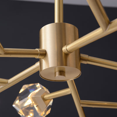 Polygonal Multi-Headed Chandelier