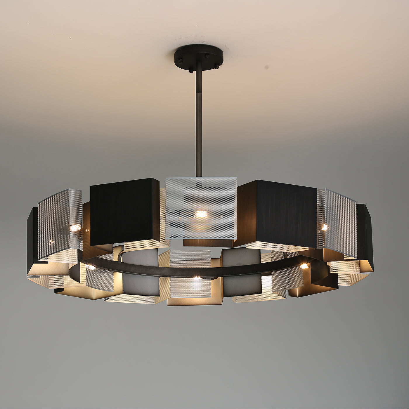 Classic Black ink round chandelier