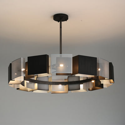 Classic Black ink round chandelier