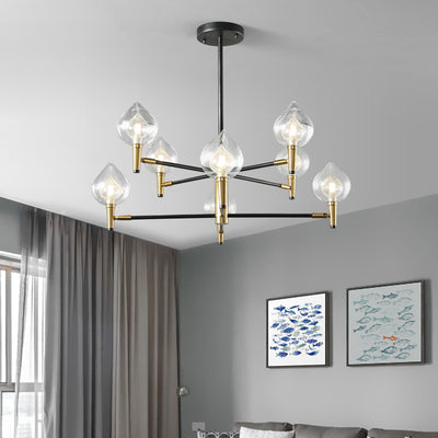 Black and gold modern chandelier