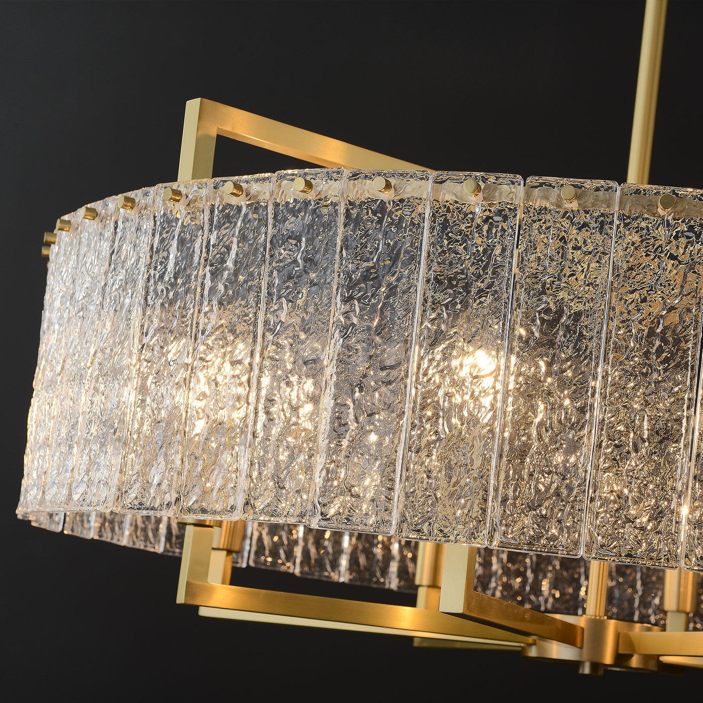 Blown Glass Round Chandelier