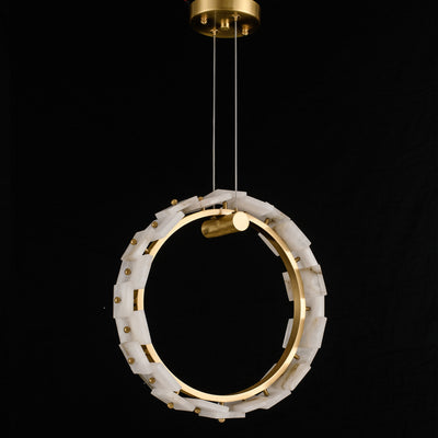 Modern marble ring chandelier