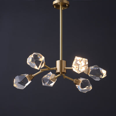 Polygonal Multi-Headed Chandelier