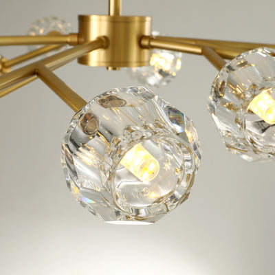Postmodern luxury and full copper chandelier