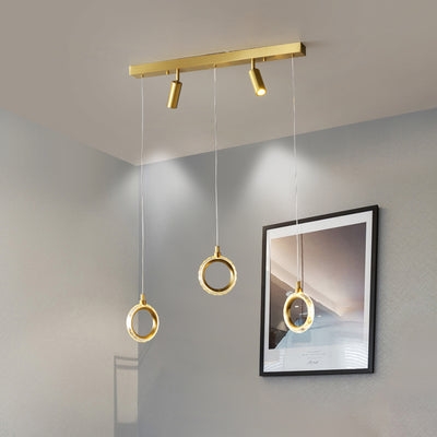 Creative rectangle ring chandelier