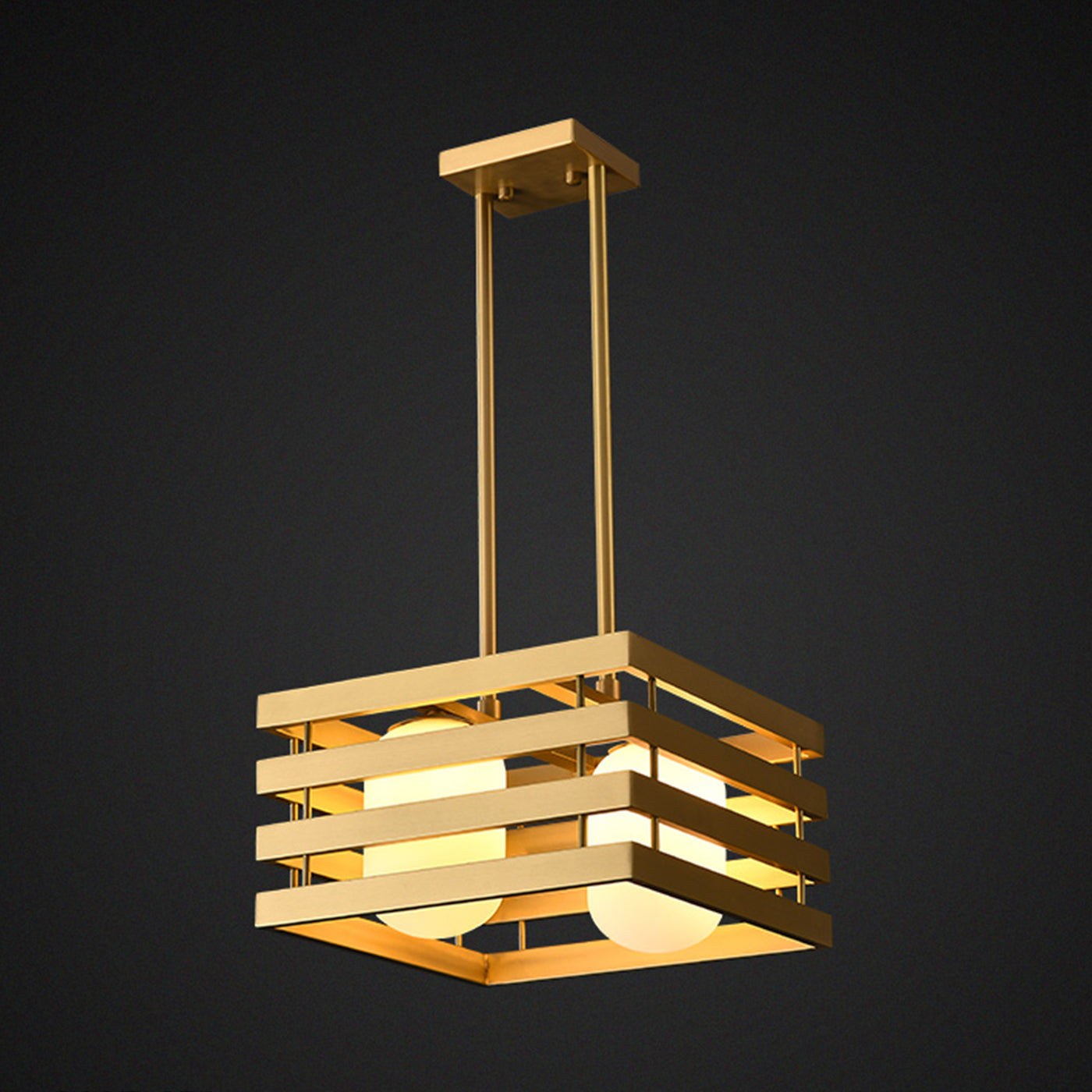 Modern brass pendant light