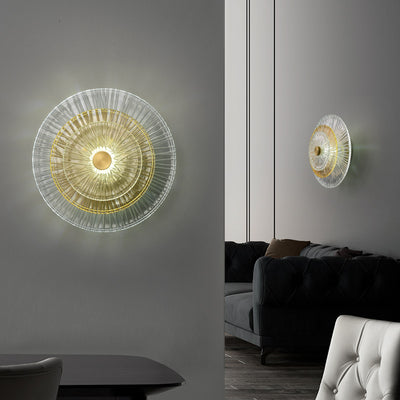 Round Small Wheel Wall Sconce