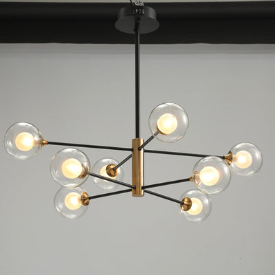 Black and gold modern chandelier