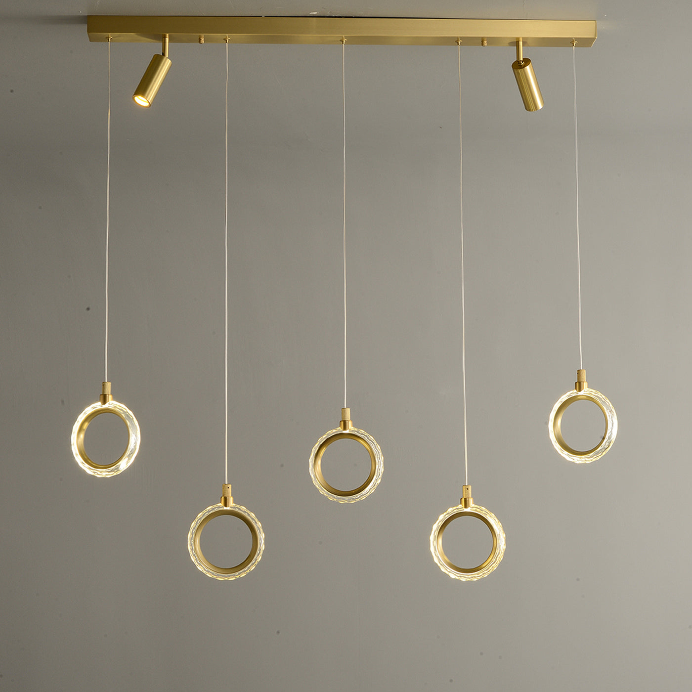 Creative rectangle ring chandelier