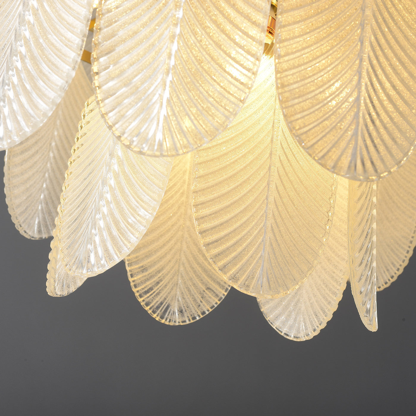 Postmodern luxury White Leaf ceiling lamp
