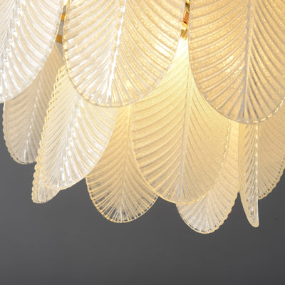 Postmodern luxury White Leaf ceiling lamp