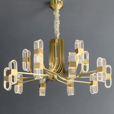 Gold Line Double Layer Mordern style Chandelier